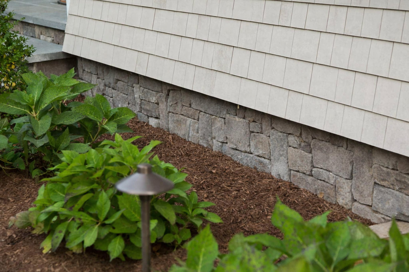 Stone veneer installation